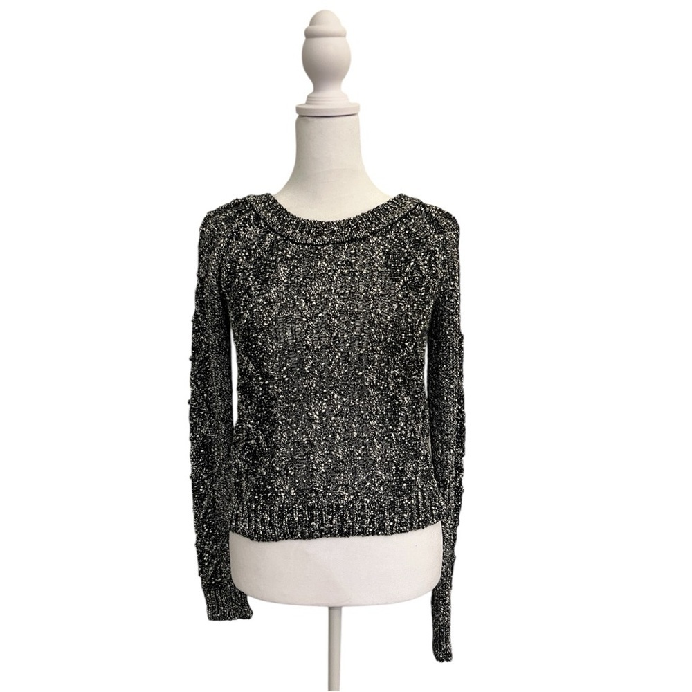 Black and White Knit Sweater